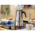 Emilio 100ml stainless steel coffee maker for 2 espressos - 2