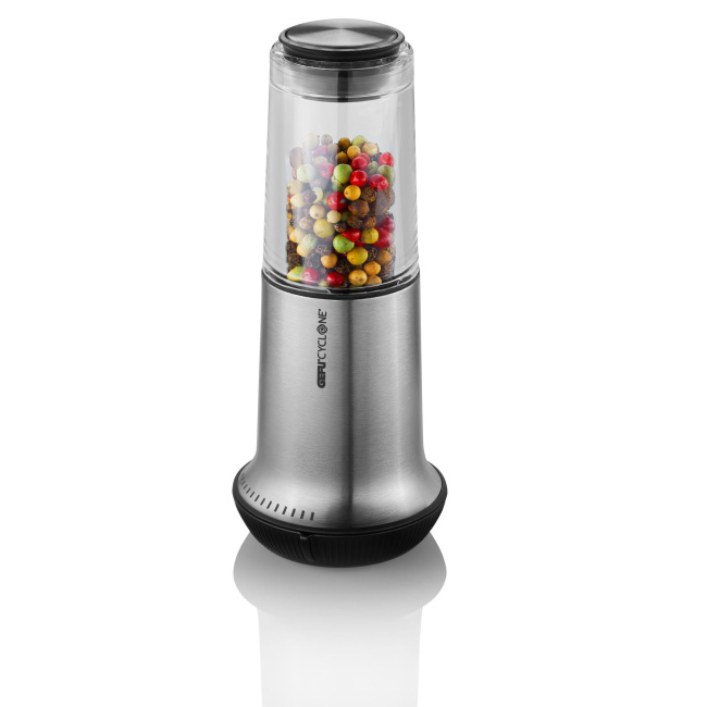 X-Plosion L salt and pepper mill in silver