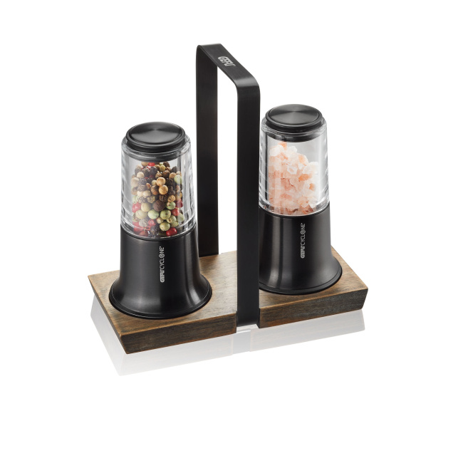 X-Plosion S salt and pepper mill set in black