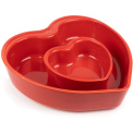 Appolia ceramic dish 25.8x25cm heart-shaped in red - 9