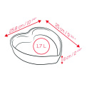 Appolia ceramic dish 25.8x25cm heart-shaped in red - 7
