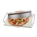 Zestaw Darioso Kamień do pizzy  ze stojakiem + nóż - 3
