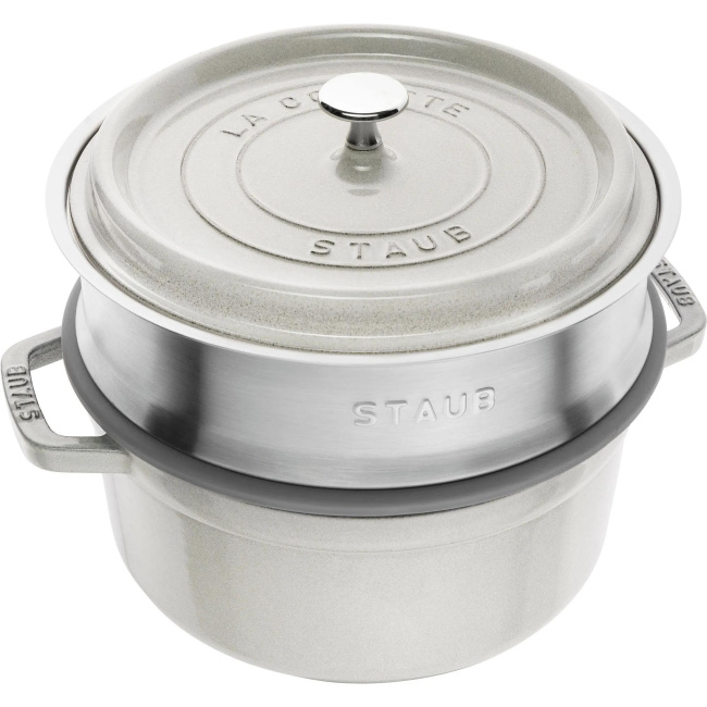 La Cocotte Cast Iron Pot 3.8l with Steamer Insert Truffle
