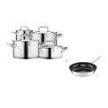 Gourmet Plus pot set - 8 pieces + Durado frying pan 28cm - 1