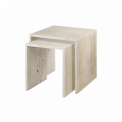 Zestaw 2 stolików Varu travertine - 1