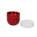 Komplet 4 miseczek z pokrywkami Universal 8,5x3,5cm empire red - 2