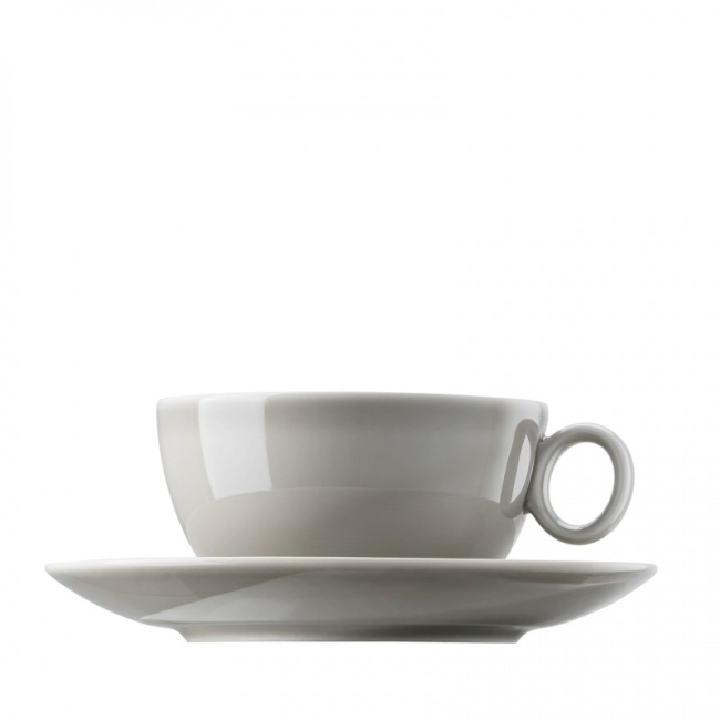 Loft Colour Combi Cup with Saucer 340ml Moon Grey - 1