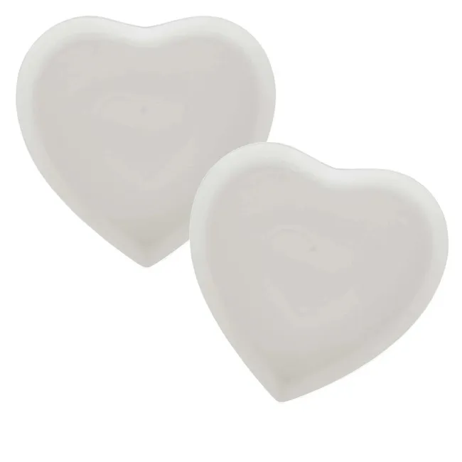Zestaw 2 talerzy Cupido 17cm deserowych serce