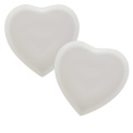 Set of 2 Cupido Dessert Plates 17cm heart-shaped - 1