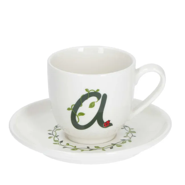 Filiżanka ze spodkiem Solotua 90ml do espresso literka A