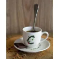 Filiżanka ze spodkiem Solotua 90ml do espresso literka C - 2