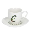 Filiżanka ze spodkiem Solotua 90ml do espresso literka C
