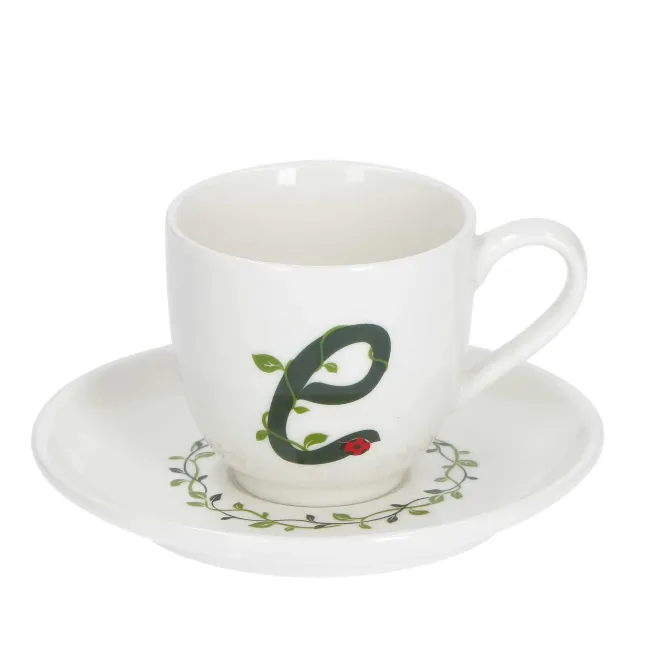 Filiżanka ze spodkiem Solotua 90ml do espresso literka E