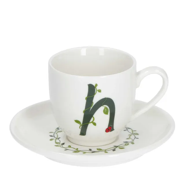 Filiżanka ze spodkiem Solotua 90ml do espresso literka H