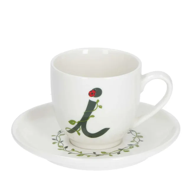 Filiżanka ze spodkiem Solotua 90ml do espresso literka I