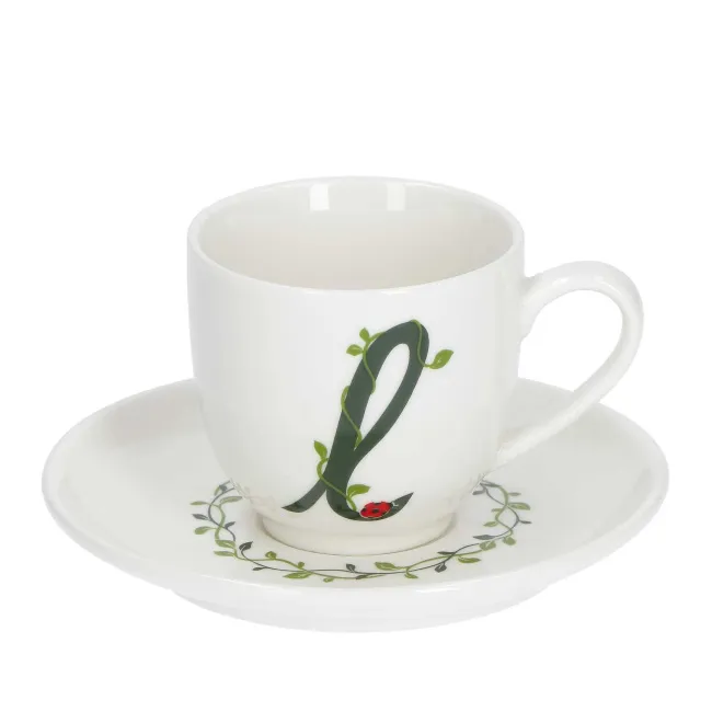 Filiżanka ze spodkiem Solotua 90ml do espresso literka L
