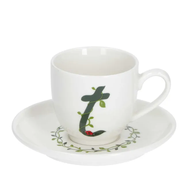 Filiżanka ze spodkiem Solotua 90ml do espresso literka T