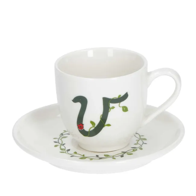 Filiżanka ze spodkiem Solotua 90ml do espresso literka V