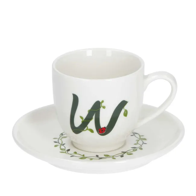 Filiżanka ze spodkiem Solotua 90ml do espresso literka W