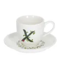 Filiżanka ze spodkiem Solotua 90ml do espresso literka X