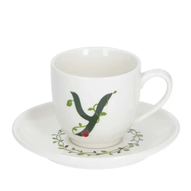 Filiżanka ze spodkiem Solotua 90ml do espresso literka Y