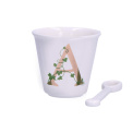 Unico Espresso Cup Set with Spoon 75ml - Letter A