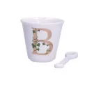 Zestaw Unico filiżanka z łyżeczką do espresso 75ml literka B - 1