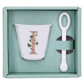 Unico Espresso Cup Set with Spoon 75ml - Letter I - 2