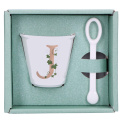 Unico Espresso Cup Set with Spoon 75ml - Letter J - 2