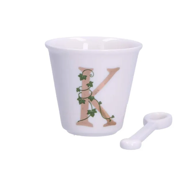 Zestaw Unico filiżanka z łyżeczką do espresso 75ml literka K