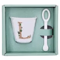 Zestaw Unico filiżanka z łyżeczką do espresso 75ml literka L - 2