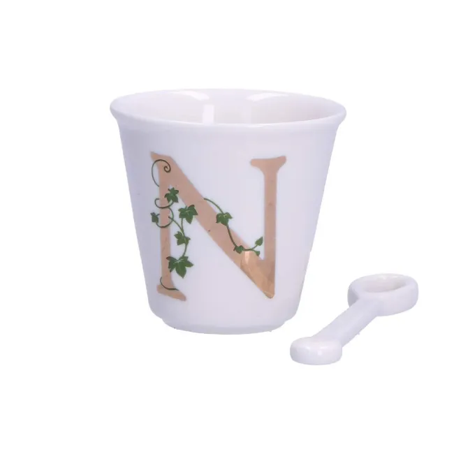 Zestaw Unico filiżanka z łyżeczką do espresso 75ml literka N