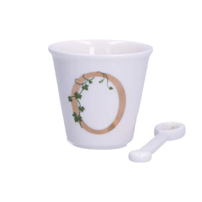 Zestaw Unico filiżanka z łyżeczką do espresso 75ml literka O