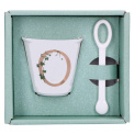 Unico Espresso Cup Set with Spoon 75ml - Letter O - 2
