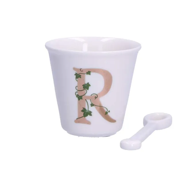 Zestaw Unico filiżanka z łyżeczką do espresso 75ml literka R