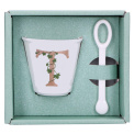 Unico Espresso Cup Set with Spoon 75ml - Letter T - 2