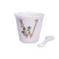 Zestaw Unico filiżanka z łyżeczką do espresso 75ml literka W