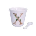 Zestaw Unico filiżanka z łyżeczką do espresso 75ml literka X