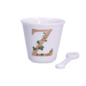Unico Espresso Cup Set with Spoon 75ml - Letter Z - 1
