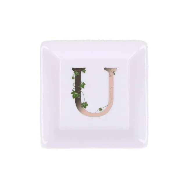 Talerz Adorato 10cm deserowy literka U