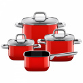 Quadro Red Cookware Set 7 pieces - 1