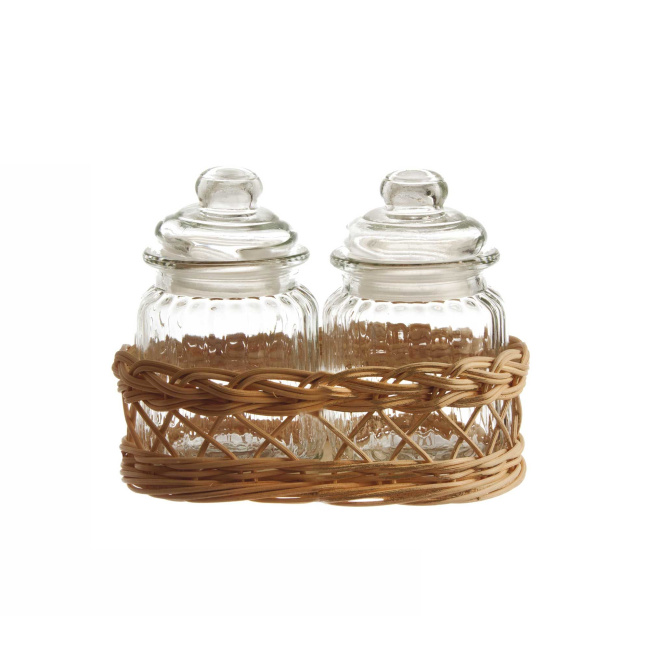 Midollino Basket for glass containers