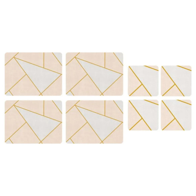 Set of 4 + 4 Urban Chic Coasters 30.5x23cm + 10.5cm