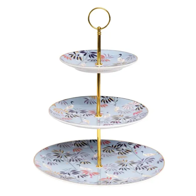 Sara Miller India 3-Tier Etagere 33x27cm Crane