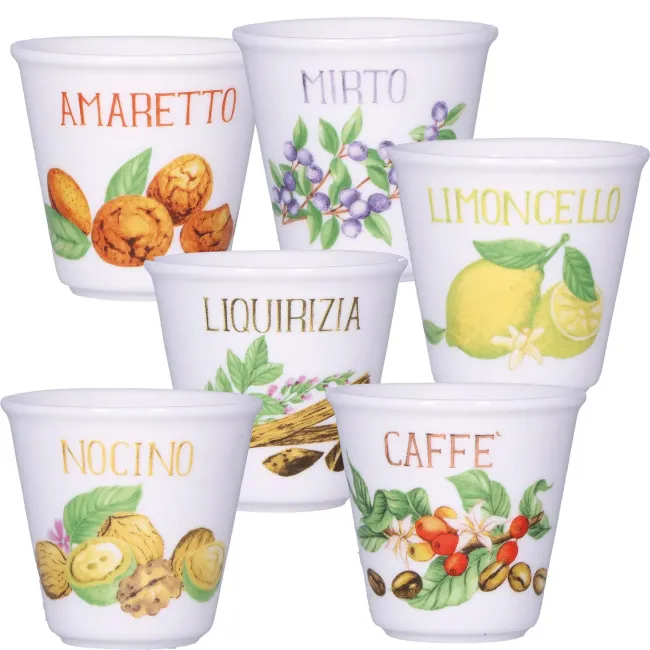 Zestaw 6 kieliszków Liquorelli 75ml do likeiru