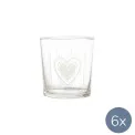 Zestaw 6 szklanek Babila 350ml serce