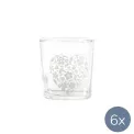 Zestaw 6 szklanek Babila 350ml serce/kwiaty