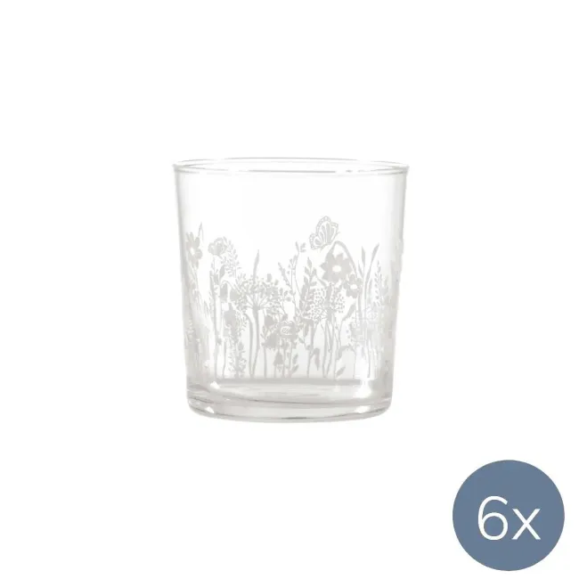 Zestaw 6 szklanek Babila 350ml łąka