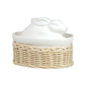 Midollino Basket 16x11cm for Rabbit-Shaped Baking Dish