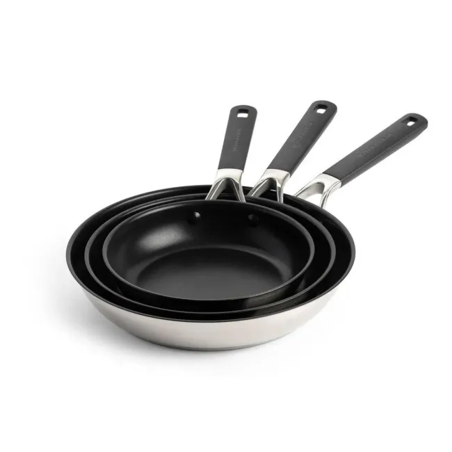 Set of 3 Ceramic Classic Pans 20 + 24 + 28cm